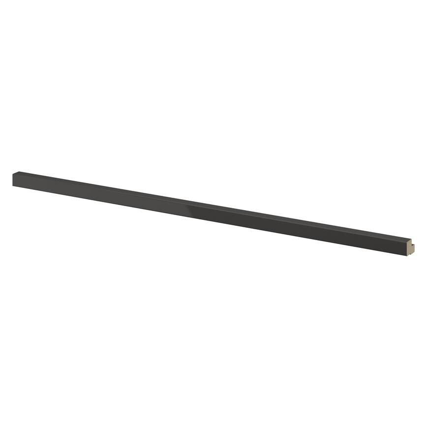 Clerkenwell Gloss Charcoal 2.4m Continuous Square Cornice or Pelmet