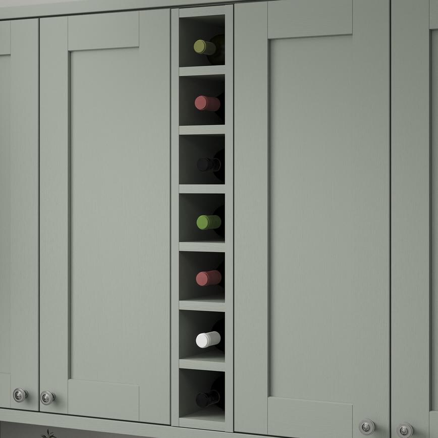Halesworth Grain Reed Green 900mm x 150mm Wine Rack