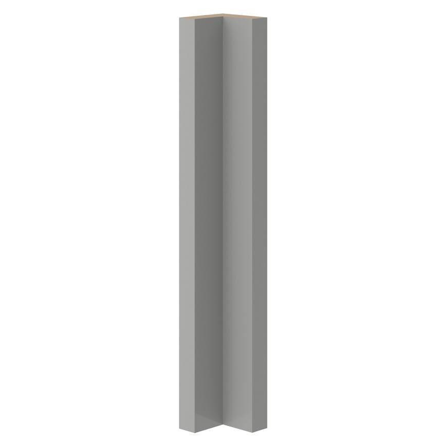Greenwich Gloss Dove Grey Half Height Base Carousel Corner Fillets