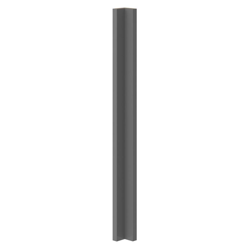 Greenwich Gloss Slate Grey Full Height Base Carousel Corner Fillets