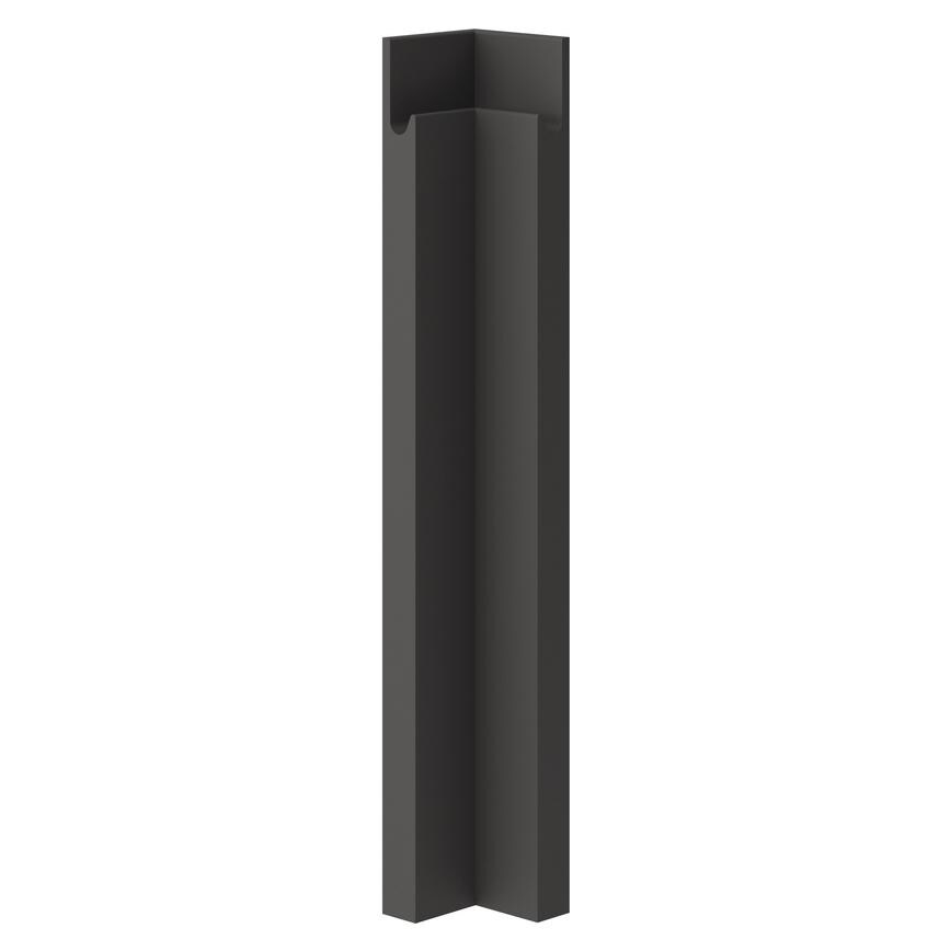 Clerkenwell Super Matt Charcoal Half Height Base Carousel Corner Fillets