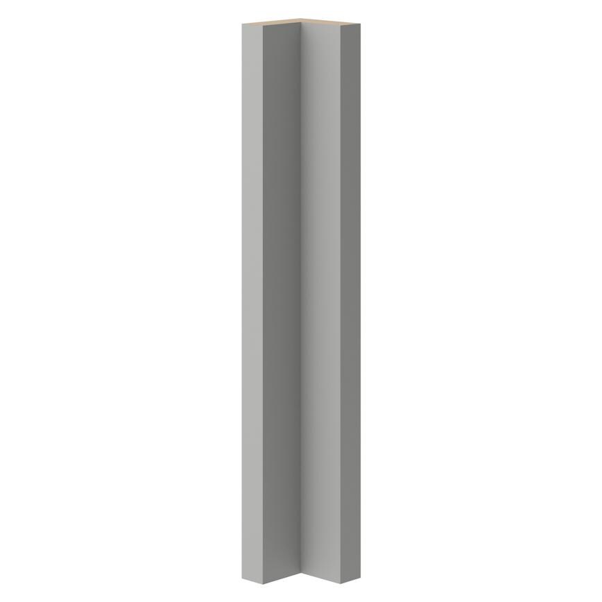 Hockley Super Matt Dove Grey Half Height Base Carousel Corner Fillets