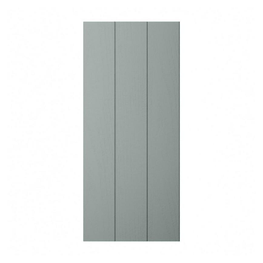 Grained Seafoam Tongue and Groove Full Height Deep Wall Décor End
