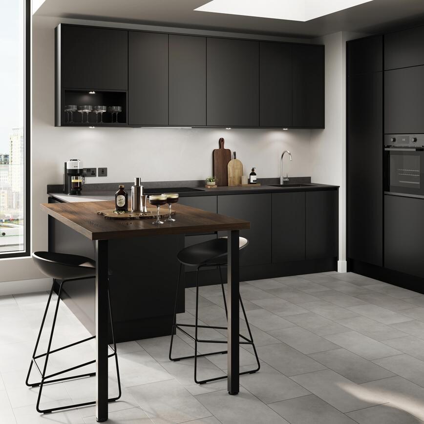 Hockley Super Matt Dove Grey 940mm x 2400mm x 16mm Breakfast Bar Panel