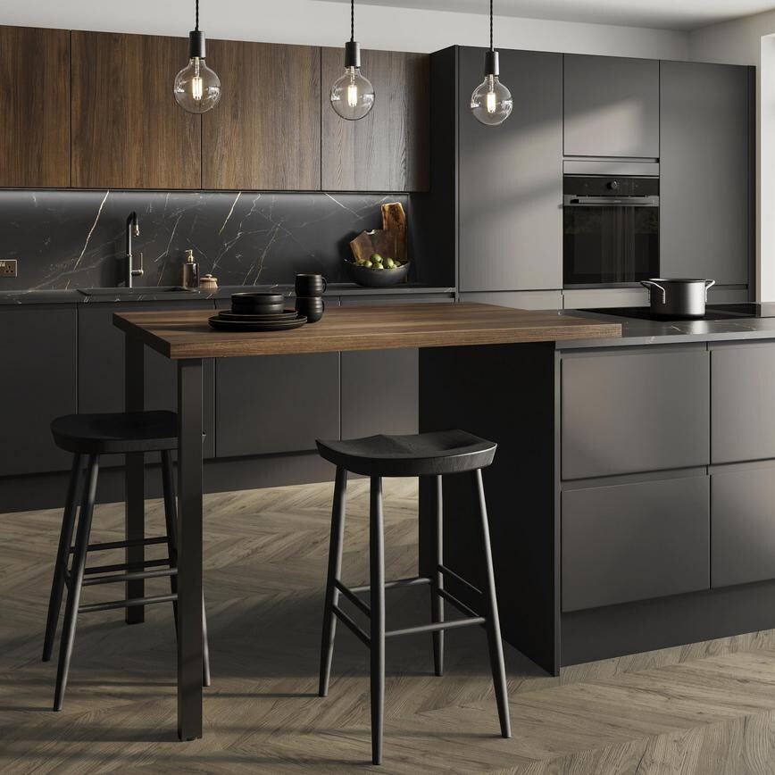 Clerkenwell Super Matt Slate Grey 910mm x 2400mm x 16mm Breakfast Bar Panel