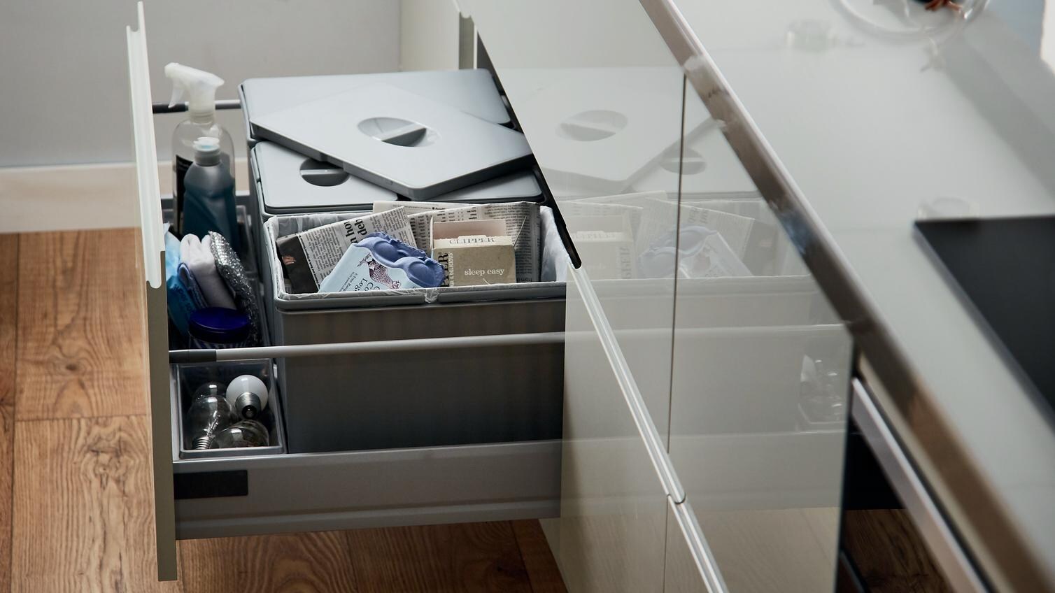35L Pan Drawer Recycling Bin