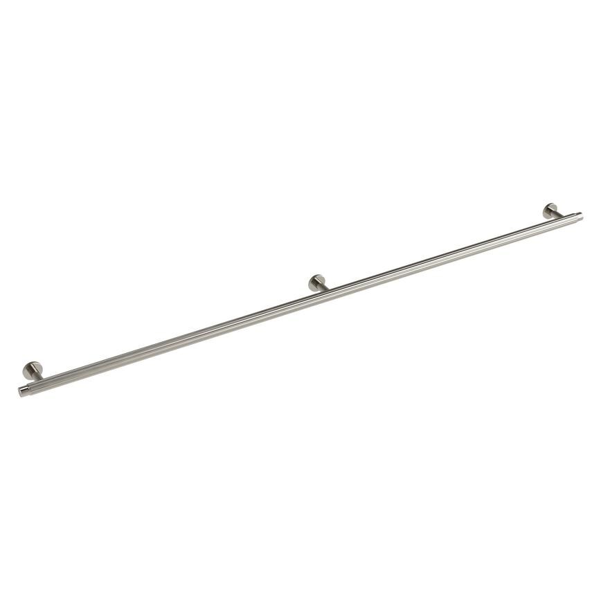 Fluted Polished Nickel Effect Classic T Bar Cupboard Handle 690mm