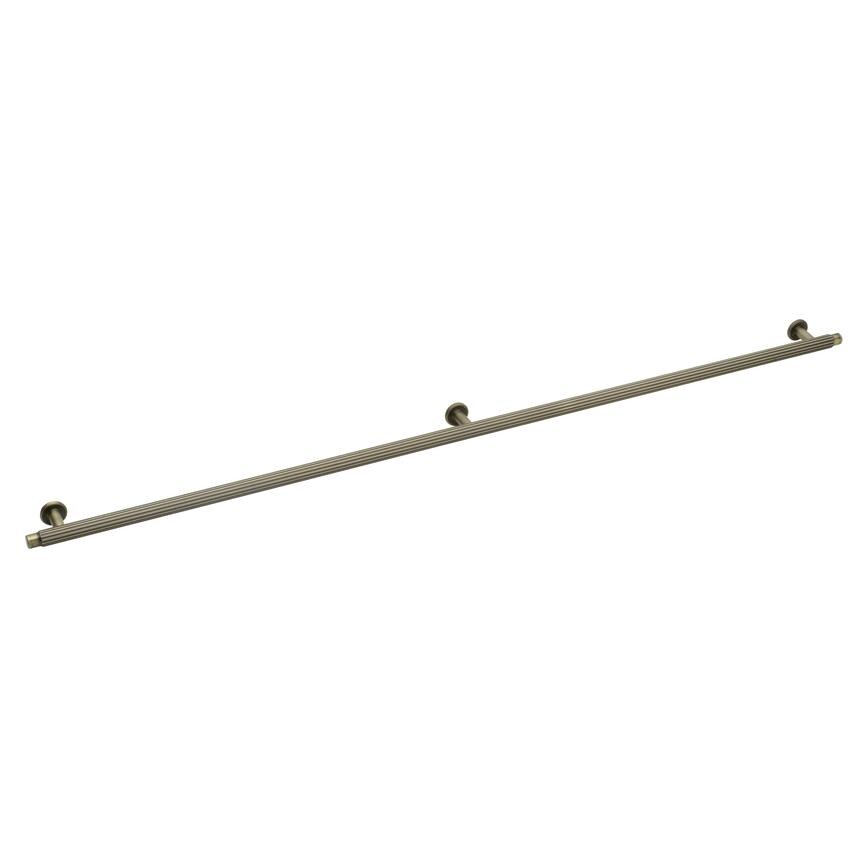 Fluted Aged Brass T Bar Handle 690mm
