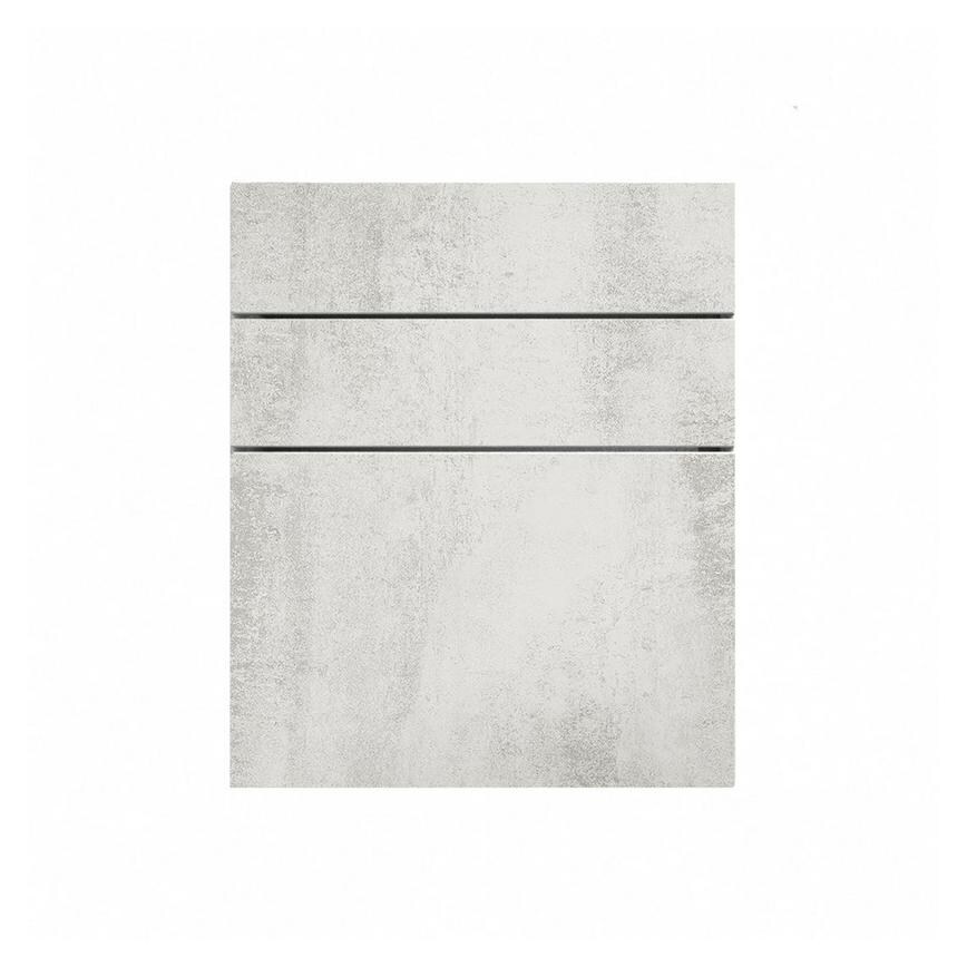 Hockley Textured White Stone 394mm x 600mm Hob or Pan Kitchen Door or Drawer Unit Front View