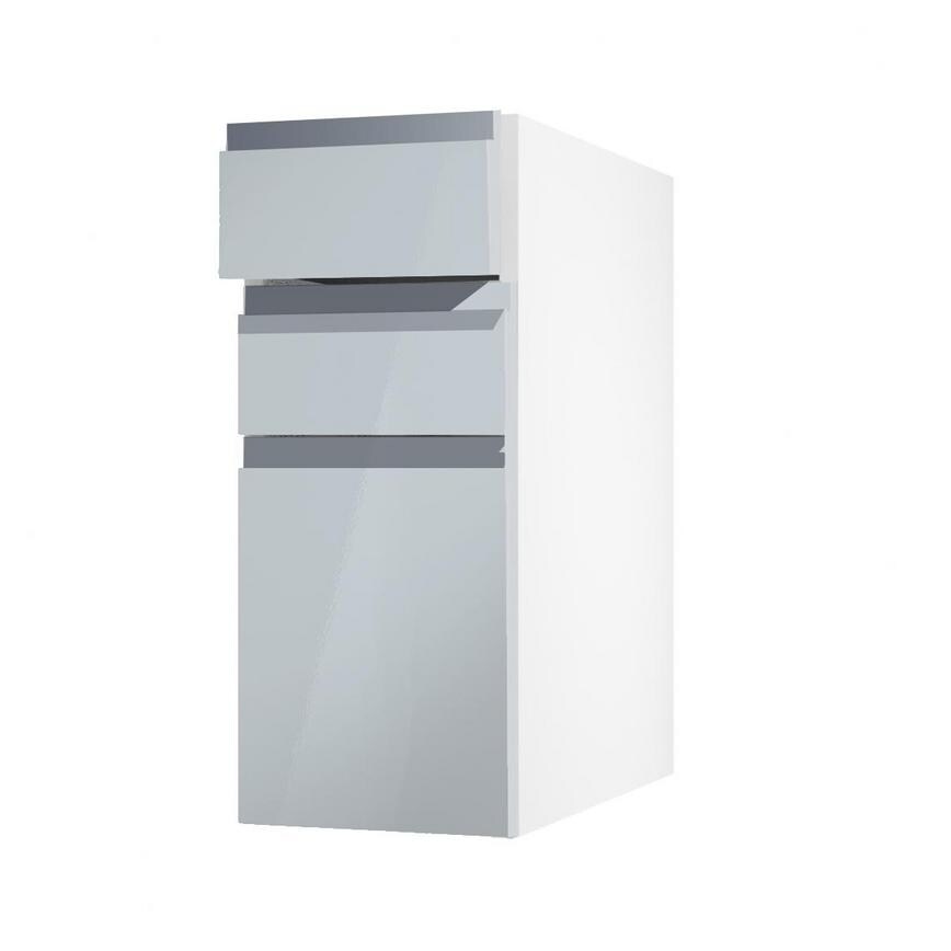 Clerkenwell Gloss Mist 160mm x 300mm Kitchen Drawer Angled Open