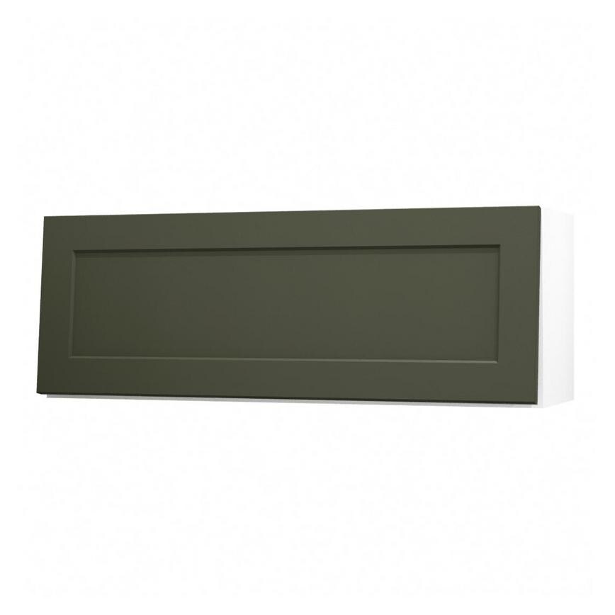 Frome Ash Green 1000 Half Height Door CAD Cut Out Angled Open Unit