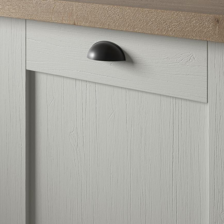 Metric Chunky Cup Cupboard Handle Matt Black