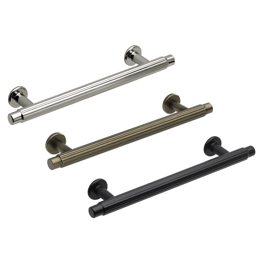 Fluted Classic T Bar Cupboard Handle 177.5mm