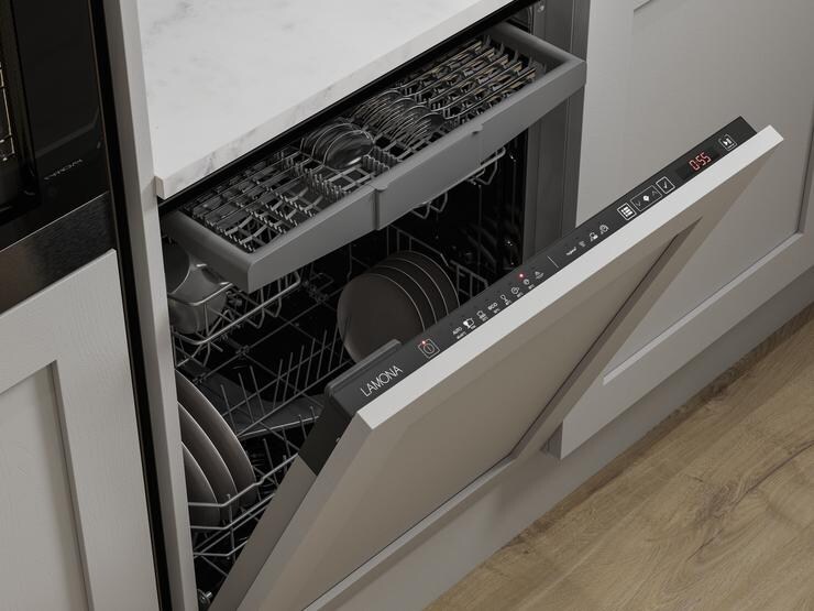 Chilcomb Dove Grey Handleless Dishwasher Cameo