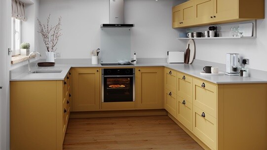 Chilcomb Inframe Paintable U Shape Yellow Kitchen