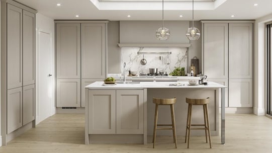 Chilcomb  Pebble Handleless Main Kitchen Set Shot 