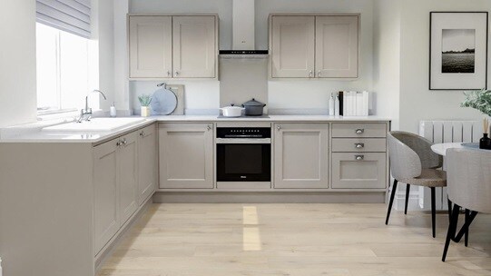 Elmbridge Inframe Pebble L Shape Kitchen