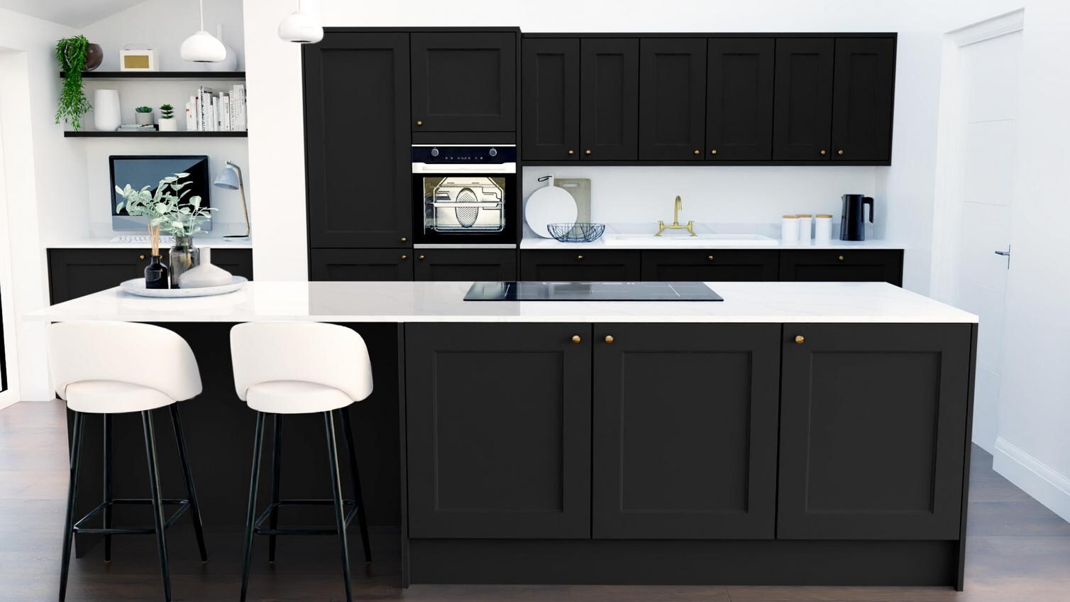 Elmbridge Paint To Order Black EKES Island Kitchen Set