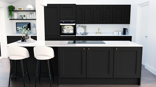Elmbridge Paint To Order Black EKES Island Kitchen Set