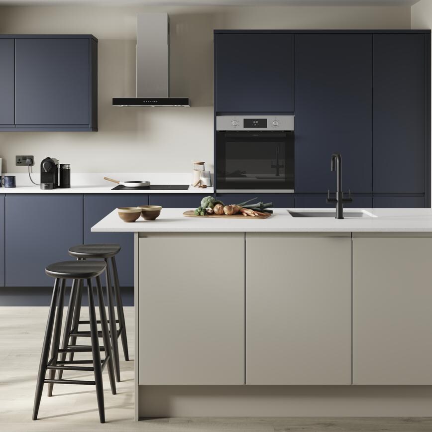 Clerkenwell SM Navy & Sandstone Kitchen Set Shot