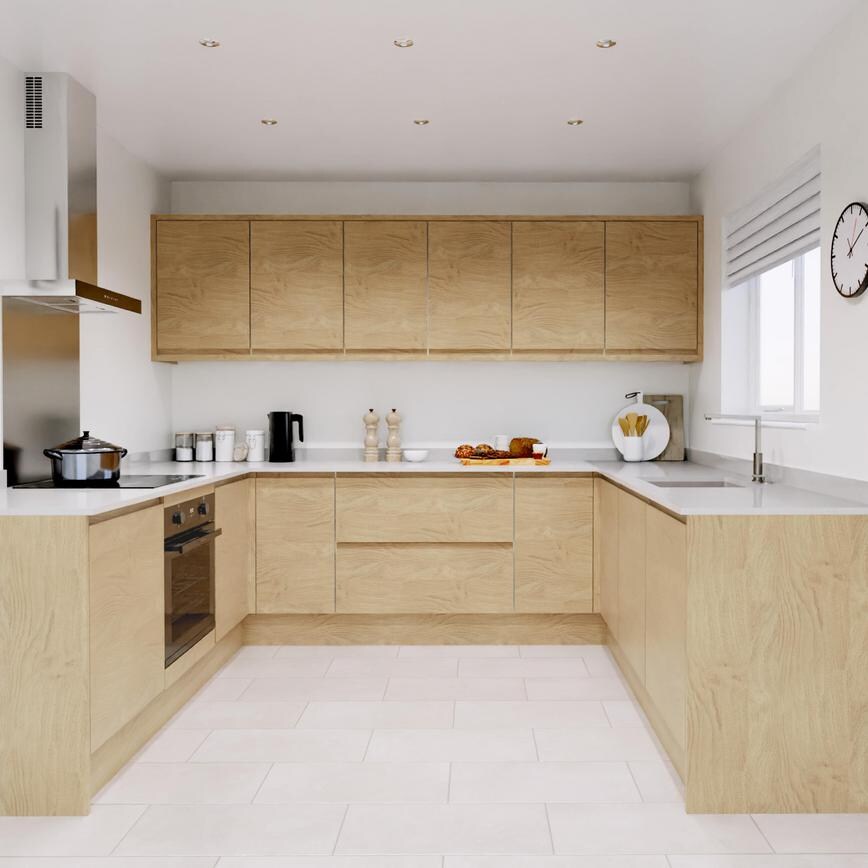 Clerkenwell Standard Natural Oak EKES Set Shot U Shaped CAD