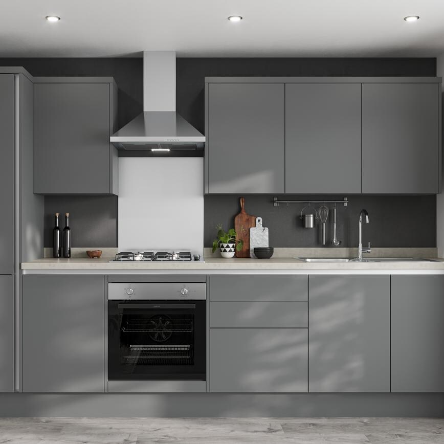 Greenwich Slate Grey Handleless Cameo