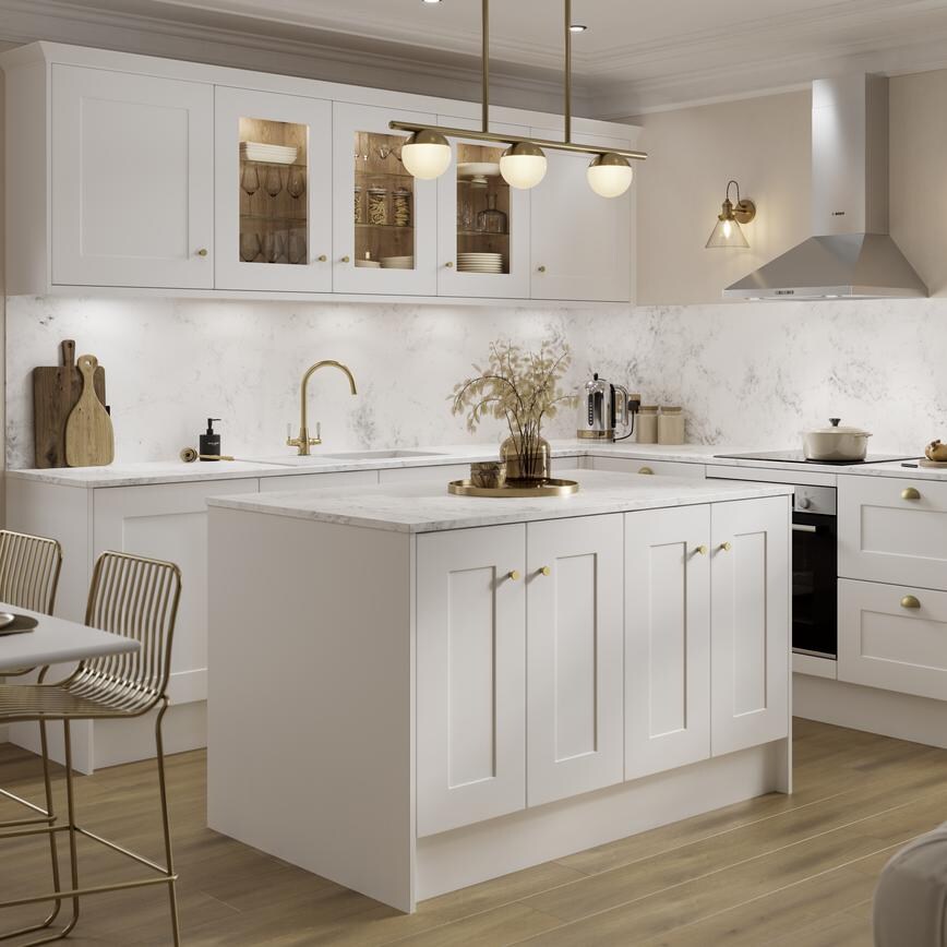 Chelford White Main Kitchen Set Shot 