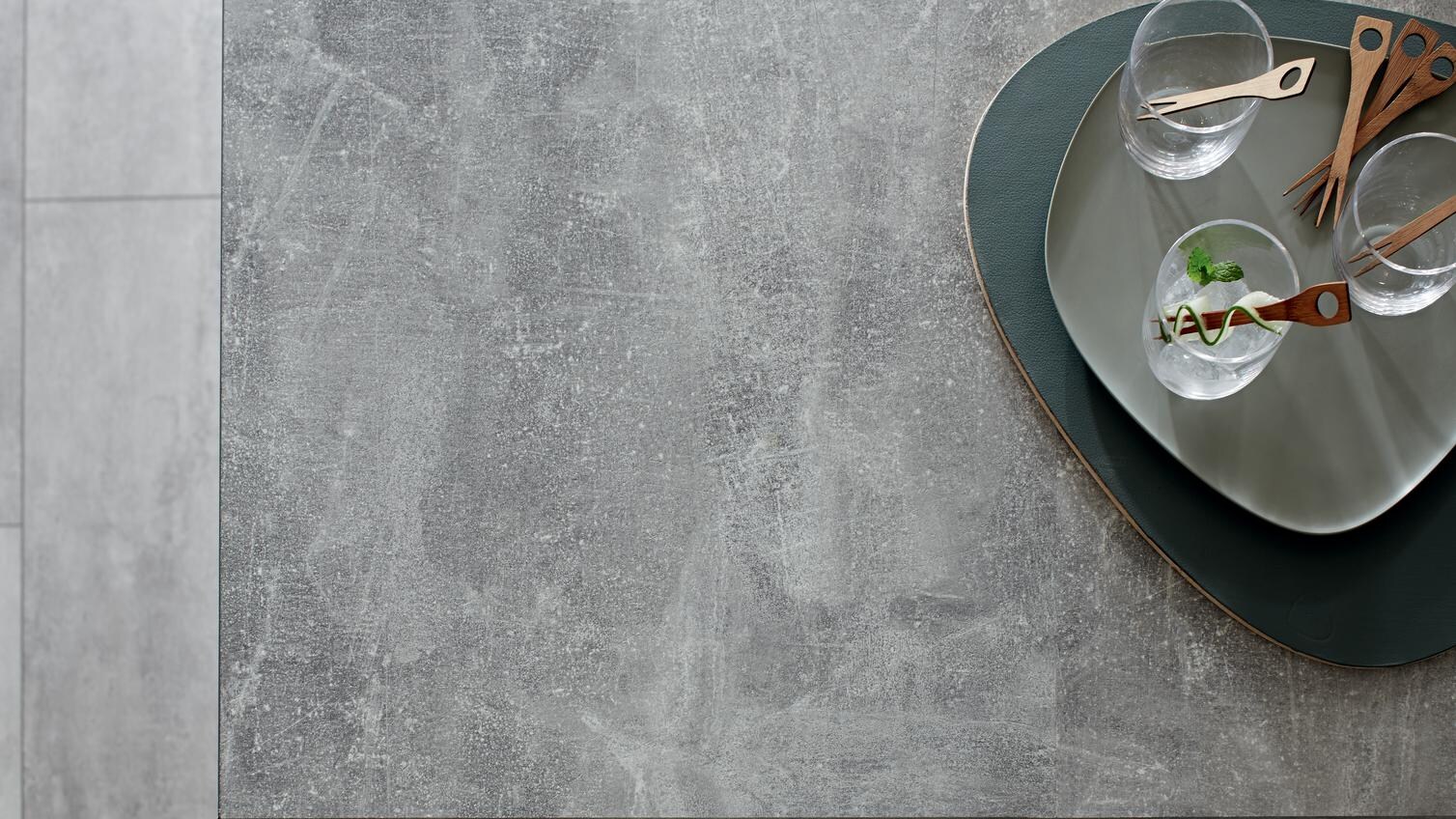Grey Concrete Effect Square Edged Worktop