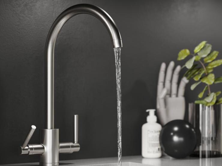 Hockley Super Matt Charcoal Tap detail
