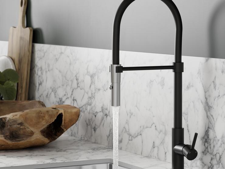 Hockley Super Matt Dove and Slate Grey Sink and Tap Cameo