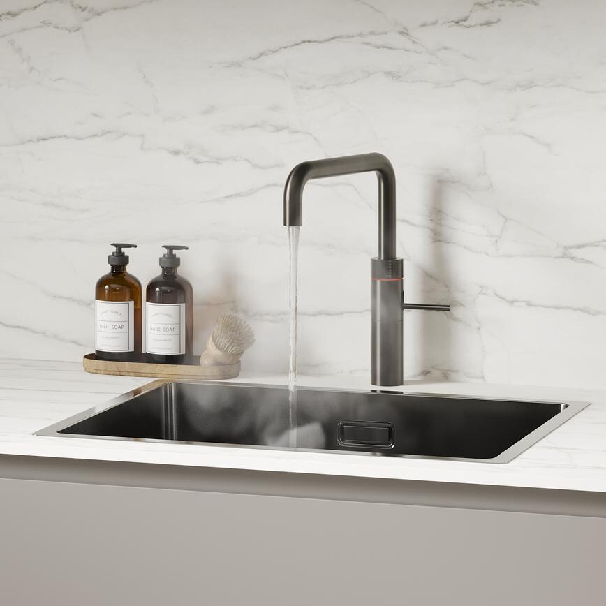 Hockley Textures White Stone Sink & Tap 