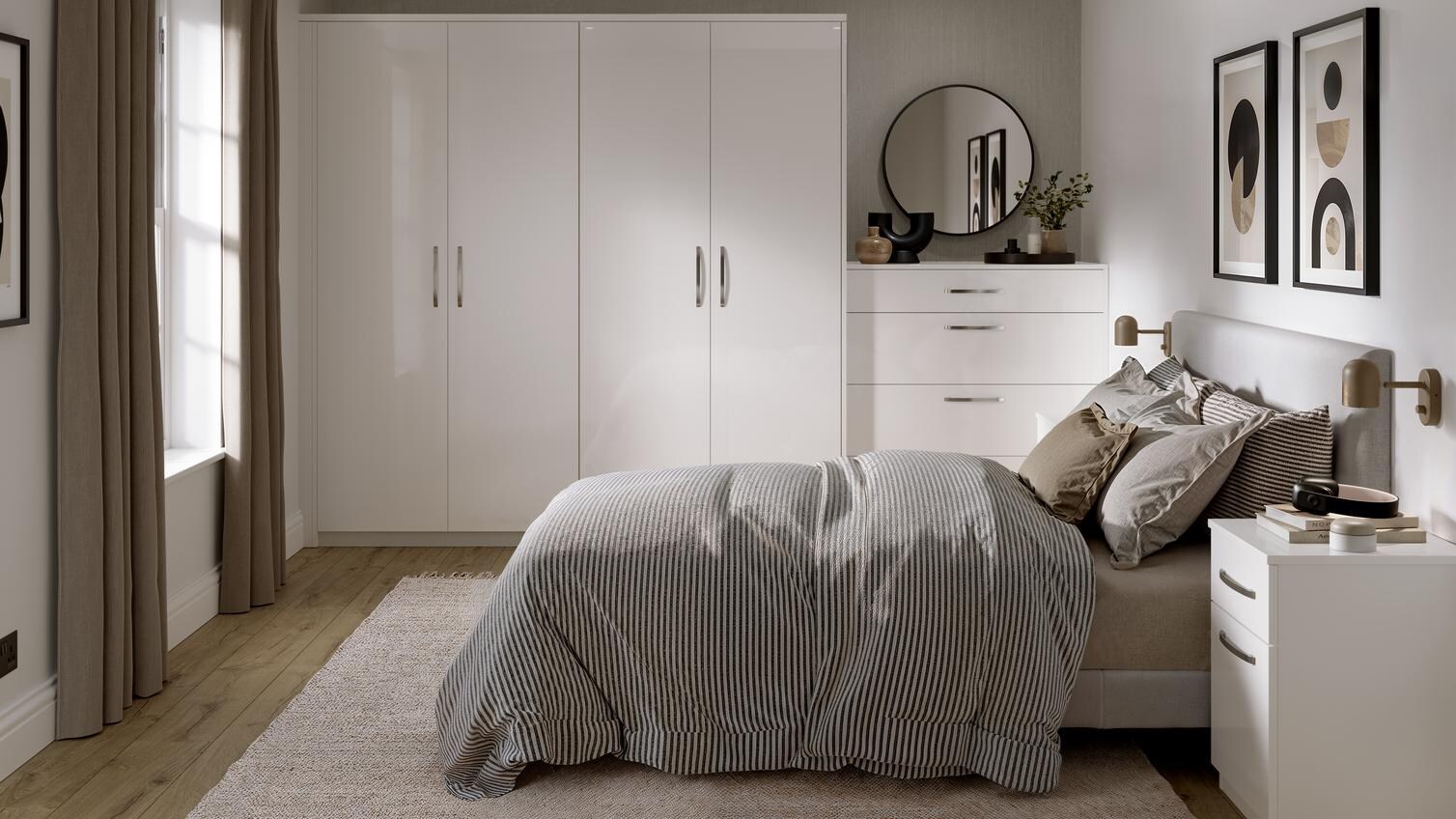 Greenwich Gloss White Bedroom
