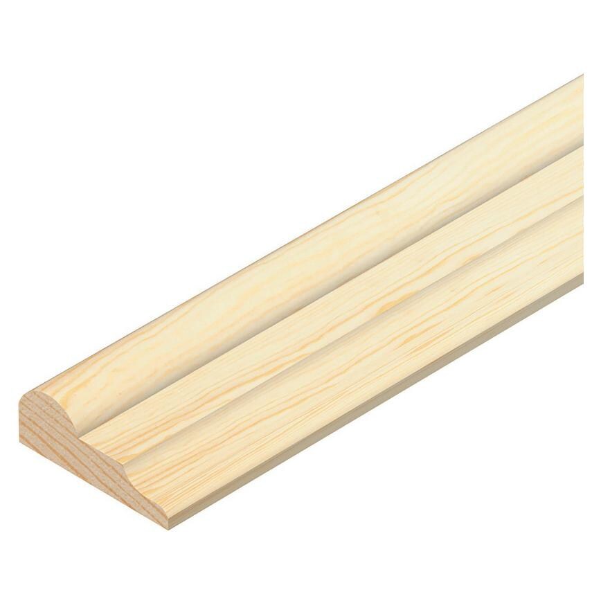 Cheshire Mouldings 2.4m x 21mm x 8mm Softwood Broken Ogee Decorative Moulding Pack of 5