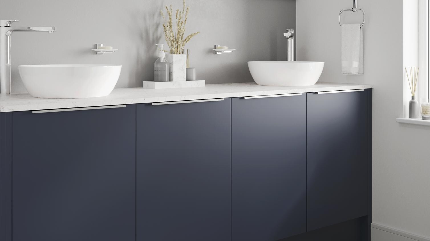 Greenwich Navy Bathroom Base Units