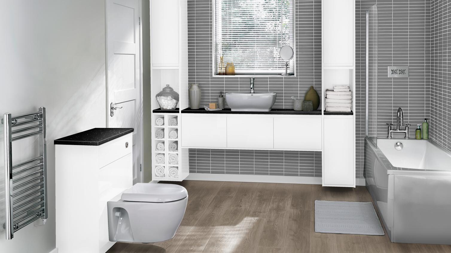 Clerkenwell gloss white bathroom