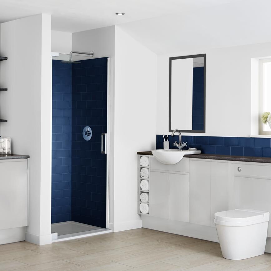 Clerkenwell gloss dove grey bathroom