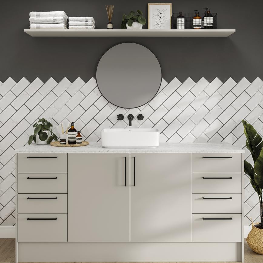 Hockley Super Matt Sandstone Bathroom