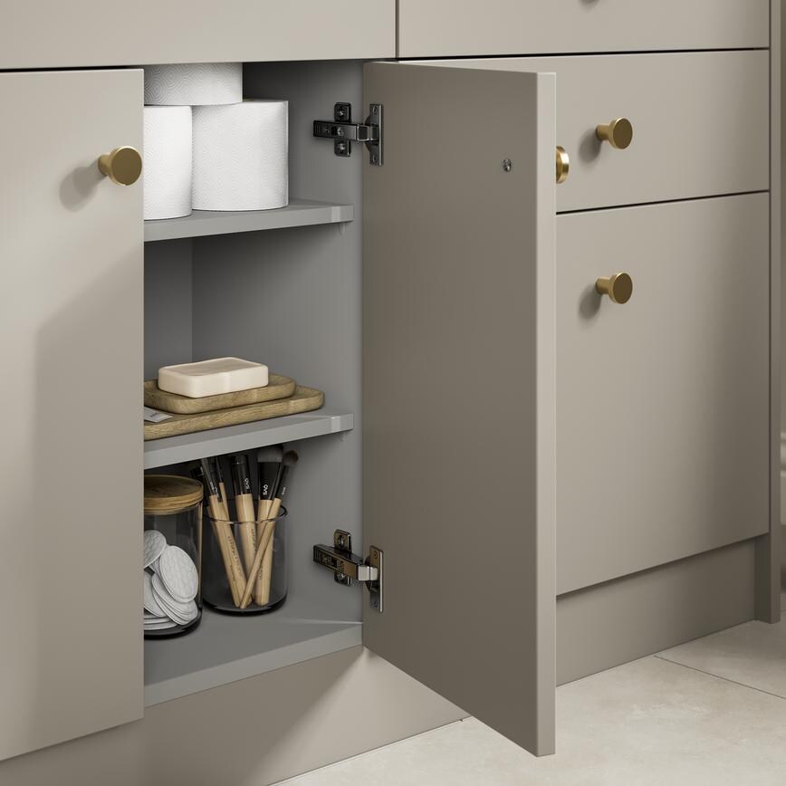 Hockley Super Matt Sand Grey Bathroom BaseCabinet