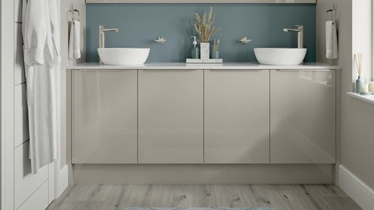 Hockley Mirror Gloss Sandstone Bathroom