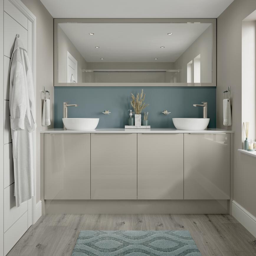 Hockley Mirror Gloss Sandstone Bathroom