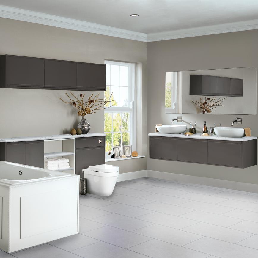 Clerkenwell super matt graphite bathroom