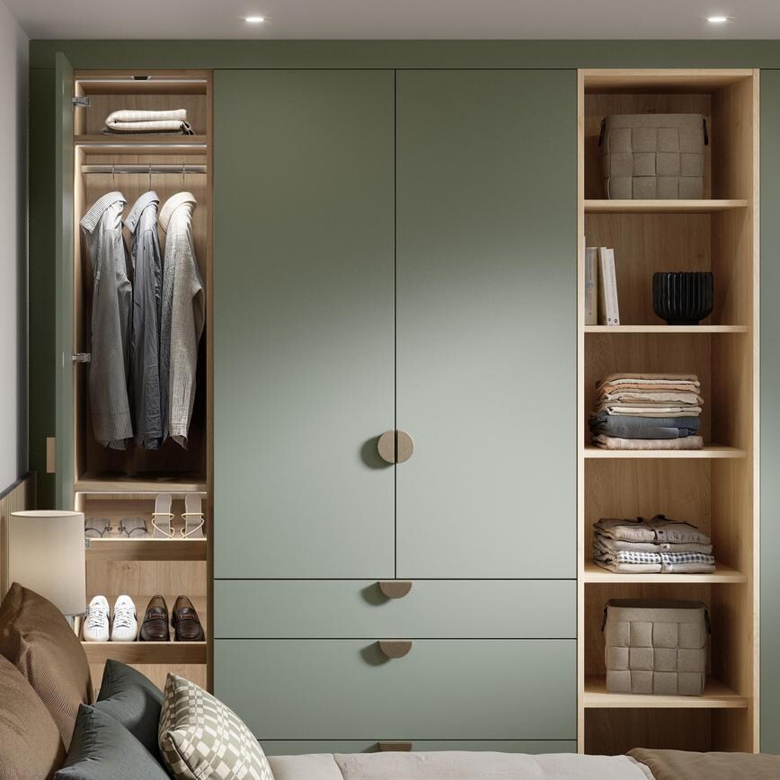 Sensio Ray400 SE10032TAN1 LED Natural White 1.9W 3.6m Rigid Wardrobe Lighting Kit Hockley Super Matt Reed Green Wardrobe