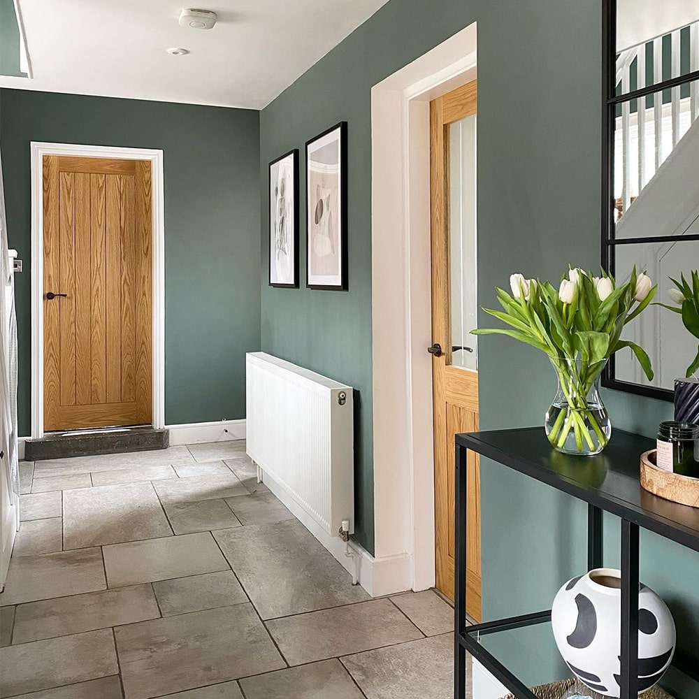 oak doors in hallway